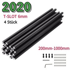 4 Stück 20mm 2020 200-1000mm
