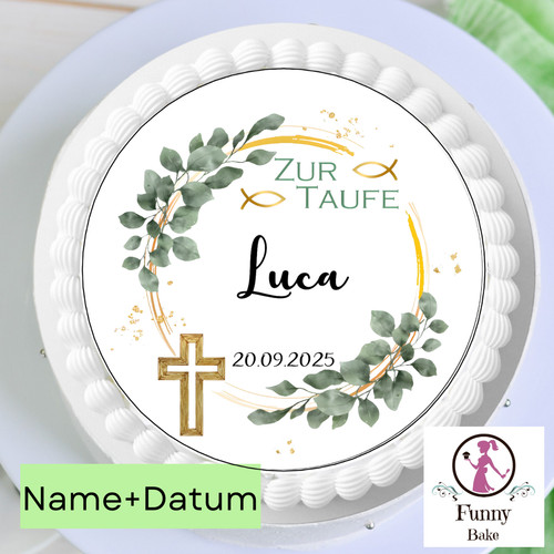 Tortenaufleger taufe essbar - taufe,
