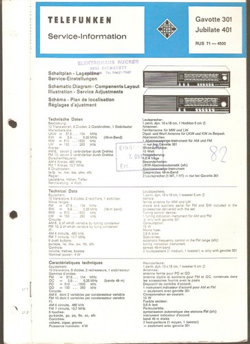 Telefunken kofferradio gavotte - telefunken,