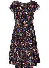 Kleid Gr. 38 Schwarz Bunt