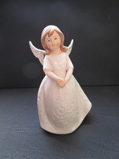 Dekofigur,  Engel, stehend,  Formano,  Kunststein, Kleid/Flügel lasiert, Unikat