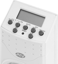 REV Ritter 0025100109 Digitale Zeitschaltuhr Weiß Timer Steckdose