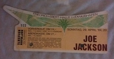 konzertkarte joe jackson ,1984