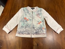 Leichte Weste Jacke Gr.92 für Mädchen von DKNY Donna Karan New York Weiß Floral