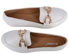 WEISSE LEDER-MOKASSINS