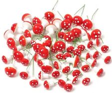 Deko Fliegenpilze am Drath, 35 St Steckpilze, Mini Pilze zum Basteln Weihnachten