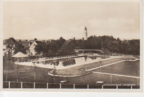 Langenau schwimmbad fotokarte - langenau,