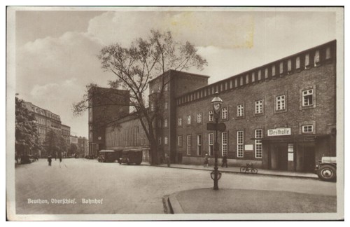 S729 beuthen bahnhof foto ak - s729/,