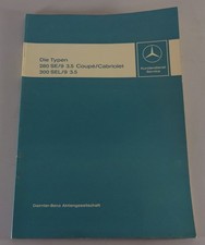 Werkstatthandbuch Mercedes 280SE 3.5 Coupé & Cabrio W111 + 300SEL 3.5 W109 1969