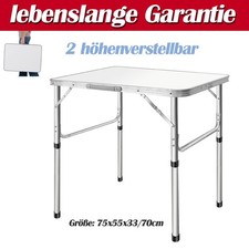 Campingtisch 75x55cm Alu Klapptisch Klappbar Gartentisch Camping Mit Tragegriff