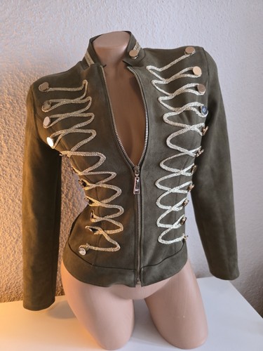 Jacke grün knöpfe - jacke,