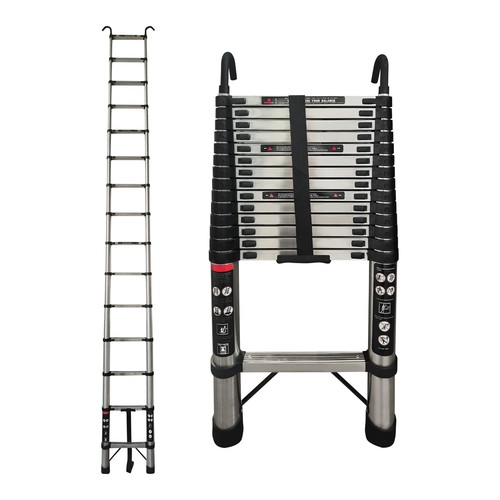 Alu teleskopleiter - 4.4m-5m, alu.