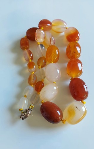 Karneol kette geknotet - kette,