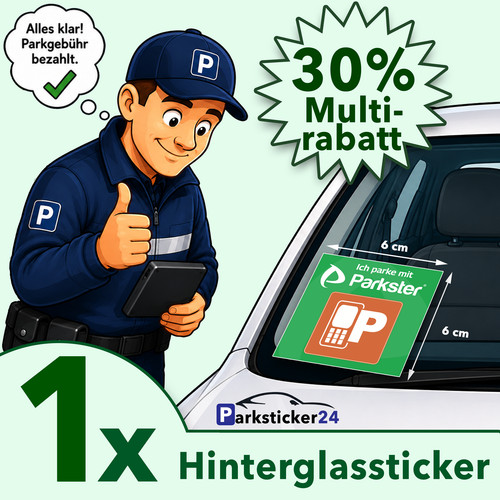Parkster aufkleber vignette - 1x,