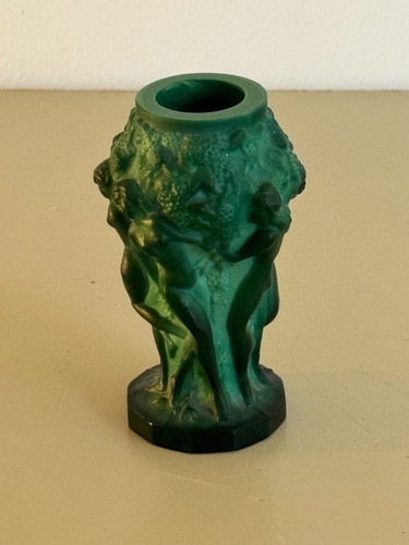 Art deco malachitglas - malachitglas, vase