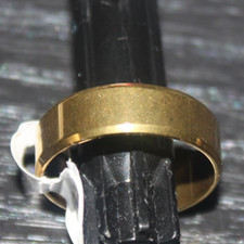 Ring schlicht  / Modeschmuck Goldfarben 21 mm Adventskalender Edelstahl