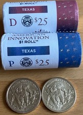 USA: American Innovation 1 Dollar Coin 2025, Texas, Mint D + P