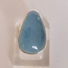 Ring mit einem  Aquamarin - 925er Silber - Gr. 18,8 -