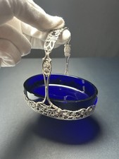 Korbschale 830 Silber & blaues