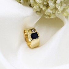 14K Gelbgold Flush Set Diamant