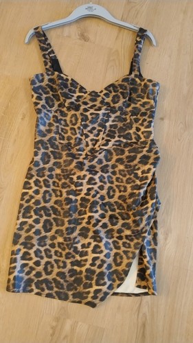 Leopard stretch lederkleid leo - leopard,