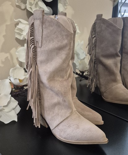 Moderne damen stiefel fransen - damen,