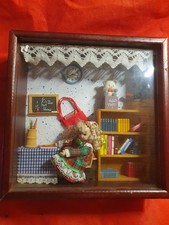 Kinderzimmer Miniatur Deko 3D Schaukasten Handarbeit 20x20x7cm