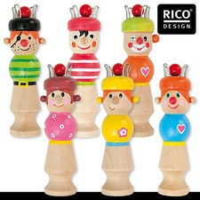 Rico Design Strickliesel Holz Wolle Basteln Kinder Geschenk Handarbeit 6 Motive