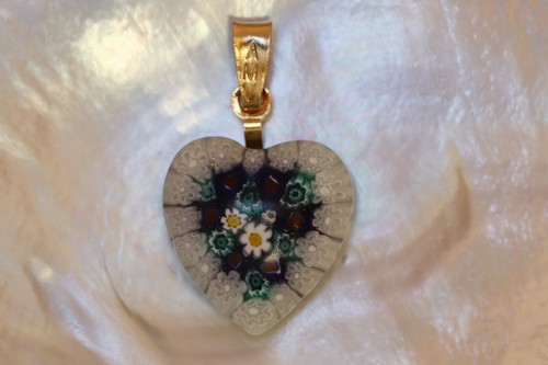 Venezianischer millefiori herz - millefiori,