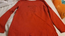 Mädchen langarmshirt TCM rot mit Wildkatze 110/116