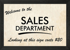 Verkaufsbüro lustiges