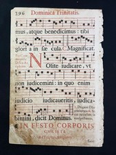 Antiphonar Druck um 1600 Dominica Trinitatis 