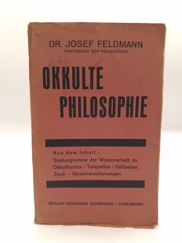 Okkulte philosophie dr - -,