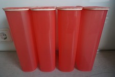 4 x Tupperware - Quadro 6656  Behälter - 2.1 L mit Deckel Hummer Rot