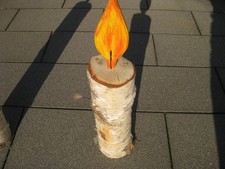 Dekokerze aus Birkenholz, ca. 60cm hoch, ca. 13 cm Durchmesser