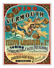 Vintage Wermut Werbeplakat