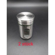 Gewürzstreuer Edelstahl Glas Pfeffer Salz Gewürze Gewürzglas Vorratsgläser TIPP