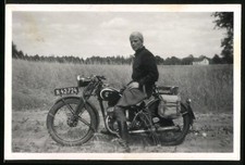 Fotografie Motorrad Puch, Krad mit Kennzeichen Österreich 