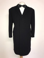 CROMBIE - Vintage langer dunkelblauer schwerer Wollmantel - 44-46 kurz - SCHÖN