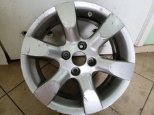 1x Alufelge 16 Zoll 6.5" 4x108 31ET Glanz Schwarz 9652489880 Peugeot Rim Wheel