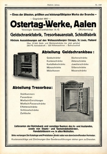 Tresorfabrik ostertag werke - tresorfabrik,