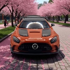 1:18 Minichamps Mercedes AMG GT Black Series 2021 orange/carbon