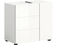Xonox.home Vira Waschtischunterschrank Unterschrank 60x57x34cm Weiß Hochglanz