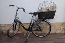 Hundefahrradkorb für Gepäckträger XXL Schwarz Hundekorb Weidekorb Fahrradkorb