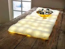 LED-Tischläufer "Snow" 100 x 40cm, 50 LEDs Dekoration Beleuchtung Dekostoff