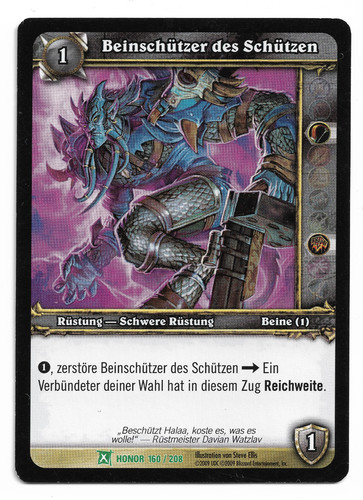 Beinschützer des schützen - des,