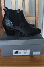 Damen MARIPE  Stiefelleten Gr. 38 Italy  Leder schwarz wenig getragen TOP