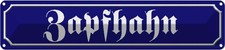 Blechschild 10x46 cm Zapfhahn