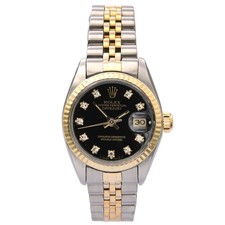 ROLEX Lady-Datejust mit Diamant Zifferblatt in Stahl / 18KT. Gelbgold Ref: 6917