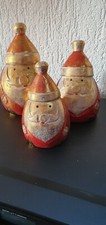 Weihnachtsmann, 3 tlg., Holz